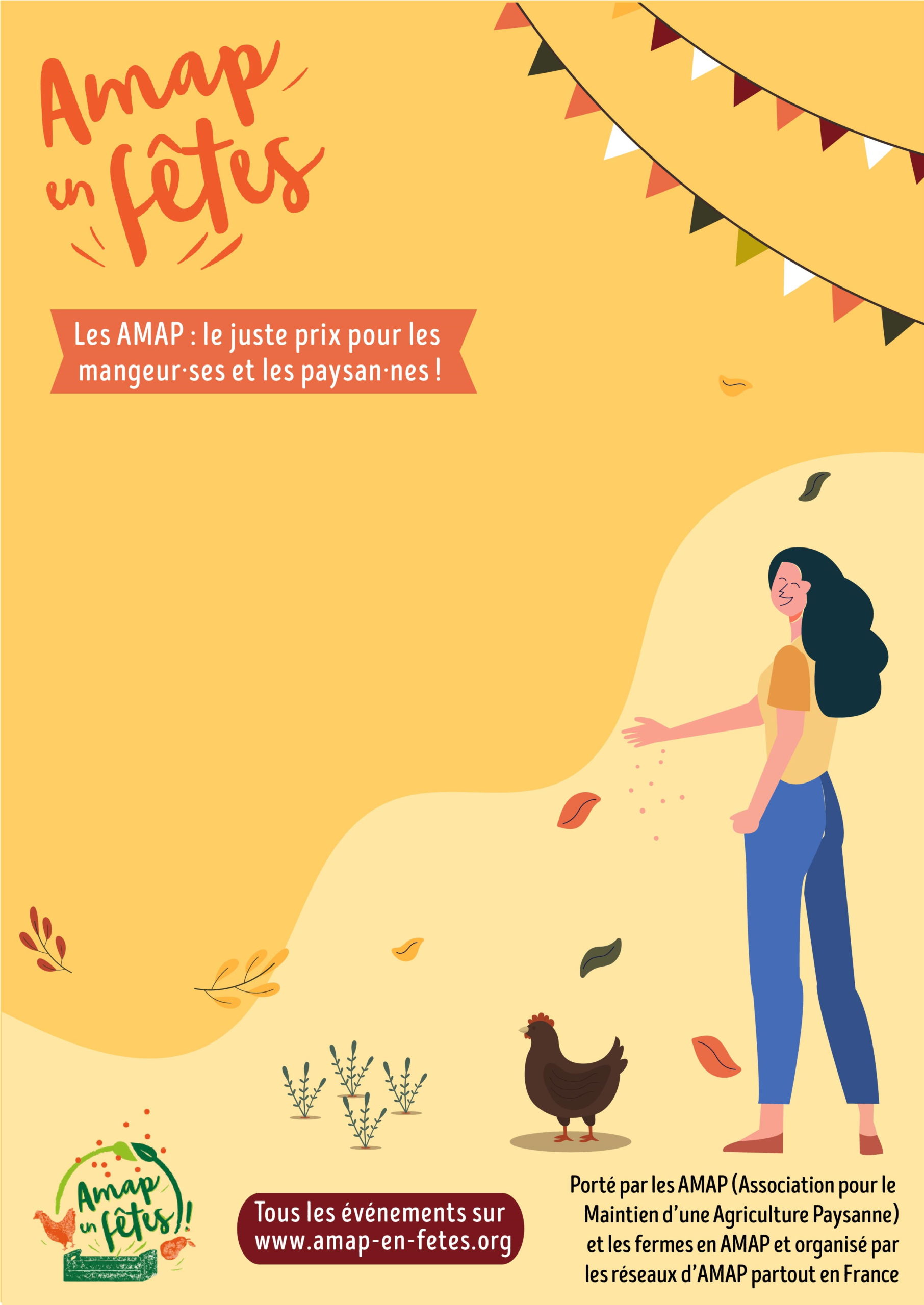 affiche AMAP en Fêtes 2025 modifiable pour votre événement